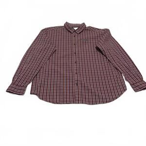 Columbia Men’s Size XL Plaid Shirt  Long Sleeve Red/Blue/White Cotton India
